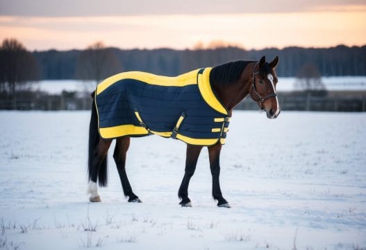 Hest med overgangsdækken